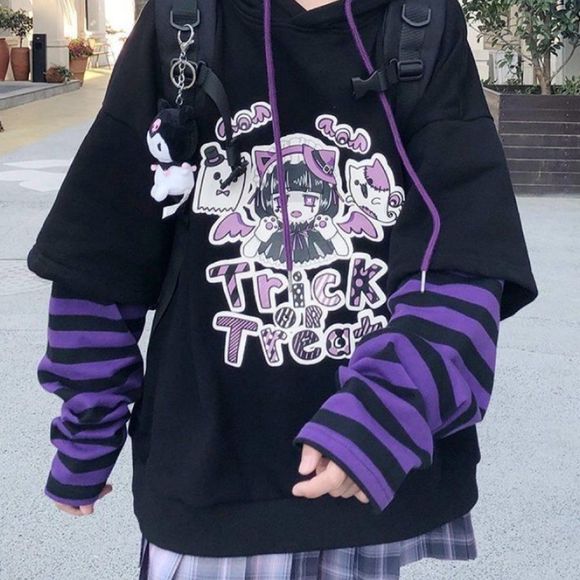 Trick or Treat Lolita Pullover Sweater Halloween Hoodie - Picture 1 of 9